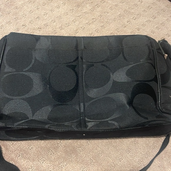 Coach Messenger crossbody Laptop computer bag black - Picture 4 of 6
